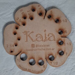 Medidor de calibre de agujas tricot