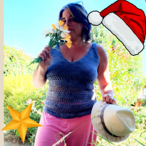 Musculosa Manzano en flor crochet